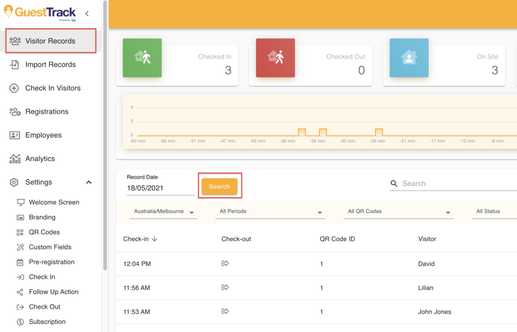 How to View and Download Visitor Records GuestTrack